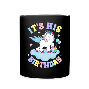 Fête d’anniversaire de fille - Mug uni - noir - Devant