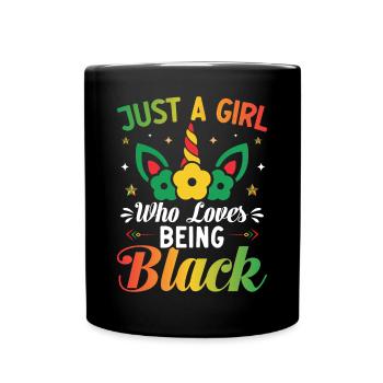 Monat der schwarzen Geschichte Melanin - Tasse einfarbig - Schwarz - Vorne