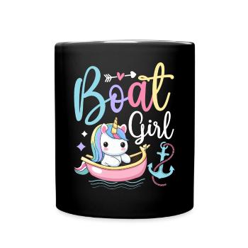 Bootfahren Bootsführer Bootsfahrer - Tasse einfarbig - Schwarz - Vorne