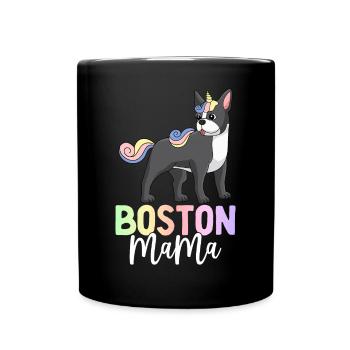 Boston Terrier Mom Dog - Full Colour Mug - black - Front