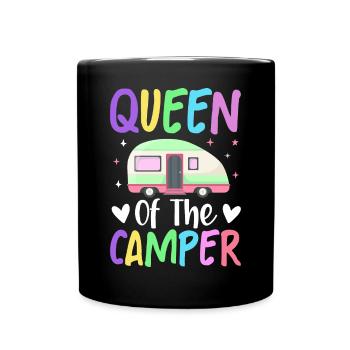 Femme Camper Camping-car Camping - Mug uni - noir - Devant