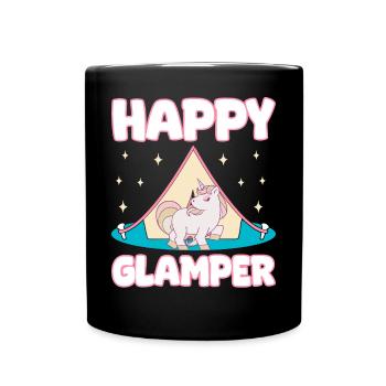 Glamping Wohnmobil Camping - Tasse einfarbig - Schwarz - Vorne
