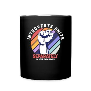 Introvertis antisociaux avec sarcasme social anxieux - Mug uni - noir - Devant