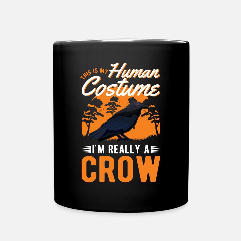 Krähe Kostüm Rabe Halloween - Tasse einfarbig - Schwarz