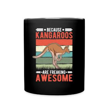 Parce que les kangourous sont des kangourous vraiment géniaux - Mug uni - noir - Devant