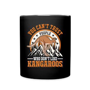 Kangaroo Australia Australian Kangaroo - Full Colour Mug - black - Front