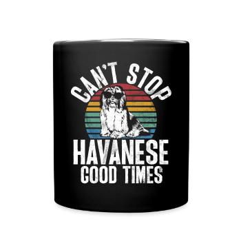 Cadeaux pour les amoureux des chiens bichons havanais - Mug uni - noir - Devant