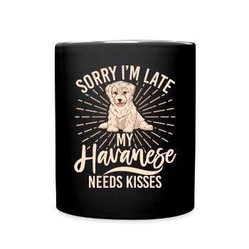 Cadeaux pour les amoureux des chiens bichons havanais - Mug uni - noir - Devant