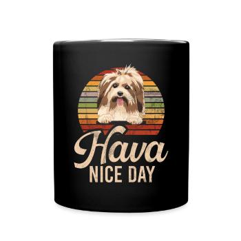Cadeaux pour les amoureux des chiens bichons havanais - Mug uni - noir - Devant