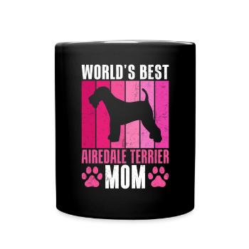 Airedale Terrier Gifts - Tasse einfarbig - Schwarz - Vorne