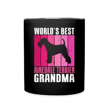 Airedale Terrier Gifts - Tasse einfarbig - Schwarz - Vorne