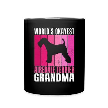 Airedale Terrier Gifts - Tasse einfarbig - Schwarz - Vorne