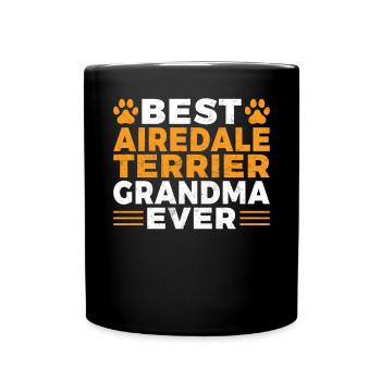 Airedale Terrier Gifts - Tasse einfarbig - Schwarz - Vorne
