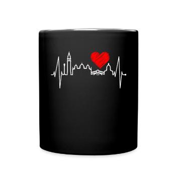 Venice Skyline Heartbeat Italy I Love Venezia - Full Colour Mug - black - Front