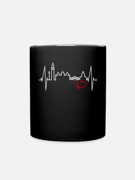 Venice Skyline Heartbeat Italie J’aime Venezia - Mug uni - noir