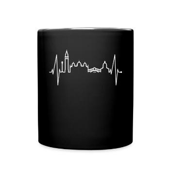 Venice Skyline Heartbeat Italy I Love Venezia - Full Colour Mug - black - Front
