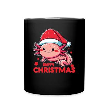 Axolotl Noël Axolotls mignons Joyeux Noël - Mug uni - noir - Devant