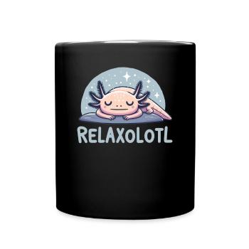 Relaxolotl Axolotl Lovers Cute Animals Relax - Full Colour Mug - black - Front