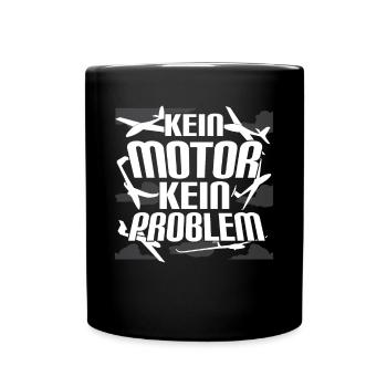 Segelflieger Pilot Flugzeug Kein Motor - Tasse einfarbig - Schwarz - Vorne