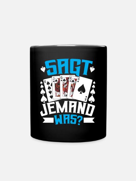 Doppelkopf Doppelkopfrunde Sagt jemand was? - Tasse einfarbig - Schwarz