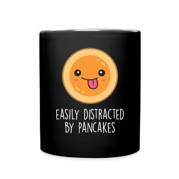 Funny Pancakes Brunch Breakfast Pancake Maker - Full Colour Mug - black - Front