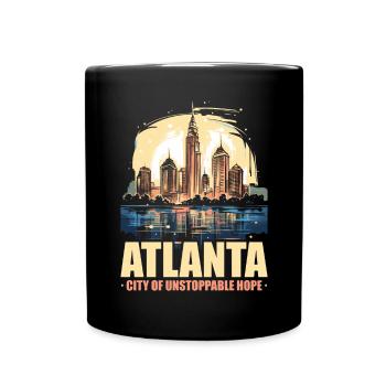 Atlanta City, Géorgie, États-Unis, États-Unis, États-Unis - Mug uni - noir - Devant