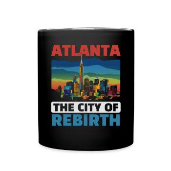 Atlanta City, Georgia, USA, Amerika, Vereinigte Staaten - Tasse einfarbig - Schwarz - Vorne