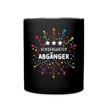 Kindergarten Abgänger Einschulung Schulanfänger - Tasse einfarbig - Schwarz - Vorne