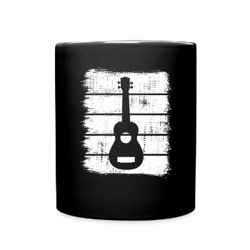 Ukulele Drawing - Full Colour Mug - black - Front