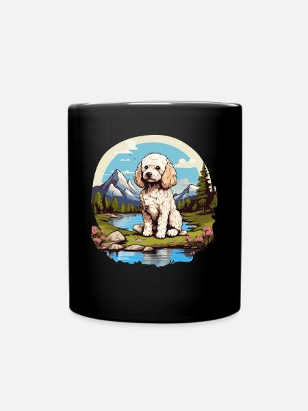 Pudel - Tasse einfarbig - Schwarz