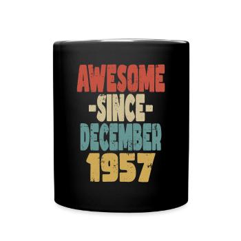 Génial Décembre 1957 - Mug uni - noir - Devant