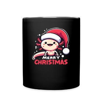 Axolotl Noël Axolotls mignons Joyeux Noël - Mug uni - noir - Devant