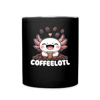 Axolotl Coffeelotl Coffee lovers süße Axolotls - Tasse einfarbig - Schwarz - Vorne