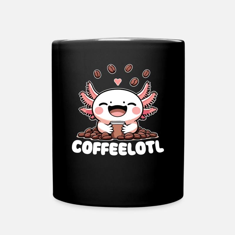 Axolotl Coffeelotl Amateurs de café Axolotls mignons - Mug uni - noir
