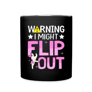 Cheerleading Cheerleader Cartwheel - Tasse einfarbig - Schwarz - Vorne