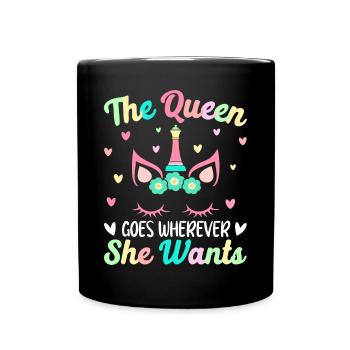 Chess Girl Chess Player - Full Colour Mug - black - Front