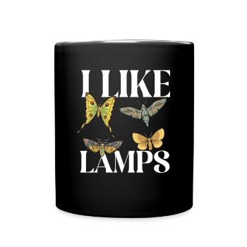 Motten Insektensammler Entomologe - Tasse einfarbig - Schwarz - Vorne