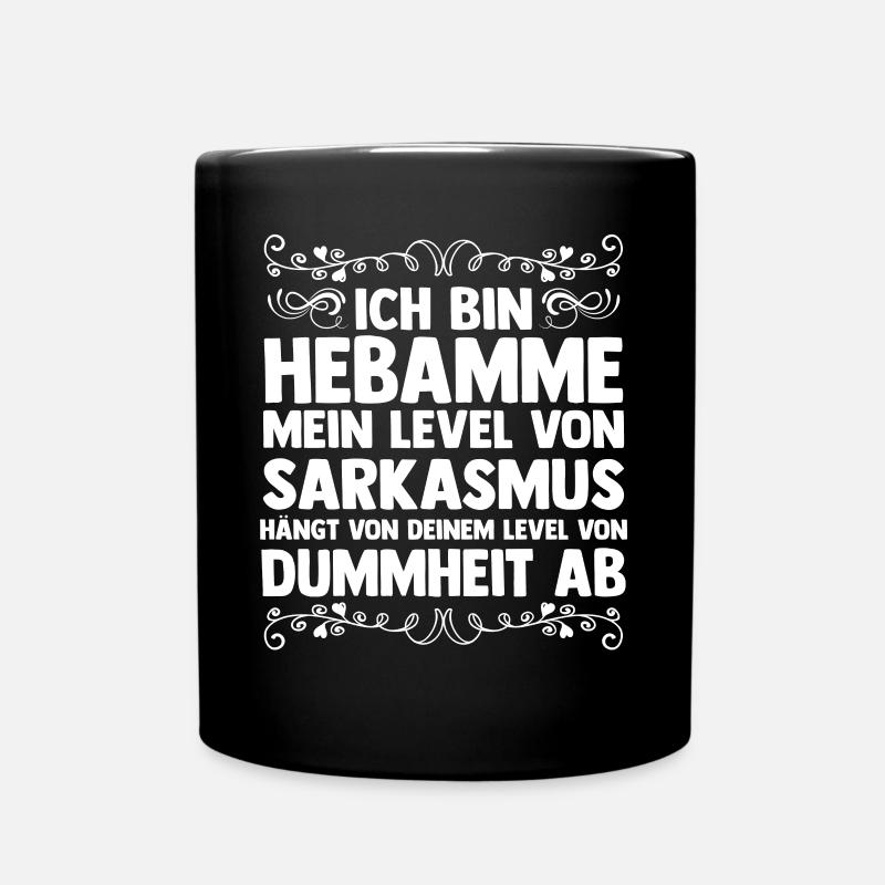 Geburtshelferin Hebamme - Tasse einfarbig - Schwarz