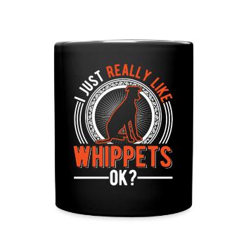 J’aime juste les whippets - Mug uni - noir - Devant