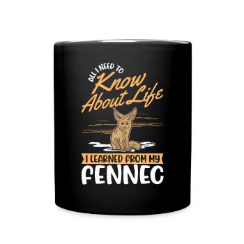 Fennek Geschenk Wüstenfuchs - Tasse einfarbig - Schwarz - Vorne