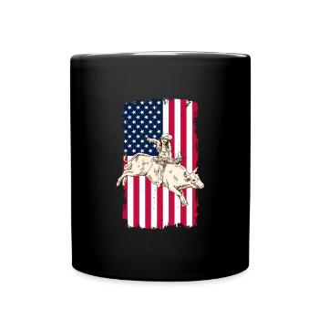 Cowboy Cowboy bottes Western cadeau - Mug uni - noir - Devant