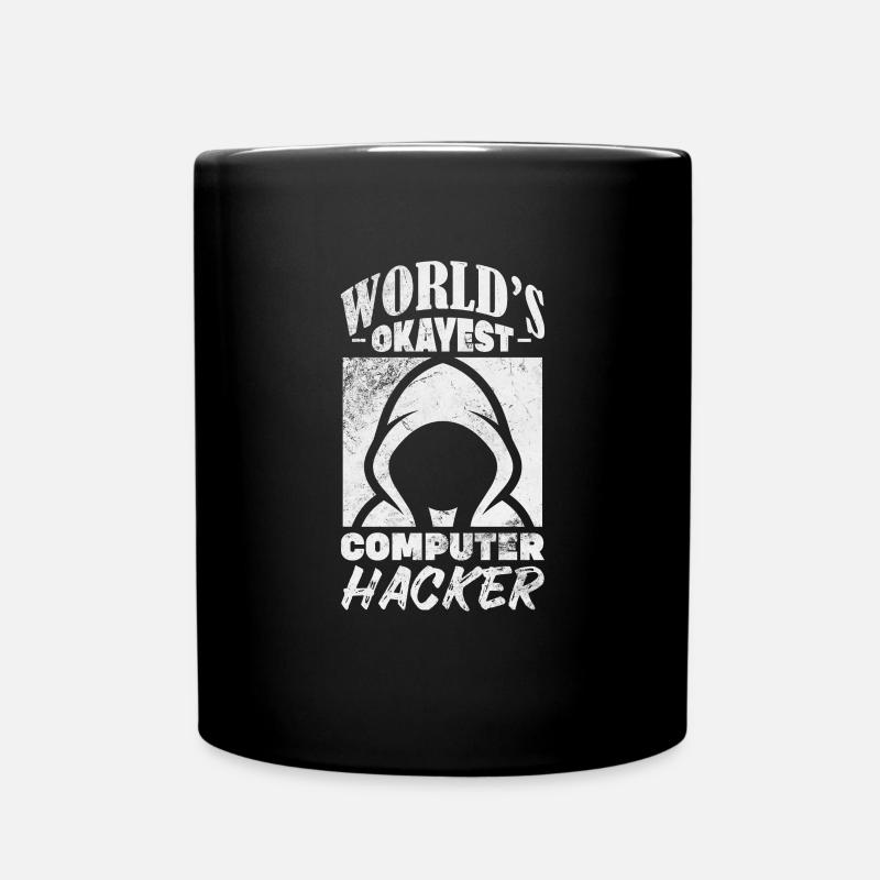 Hacker - Tasse einfarbig - Schwarz