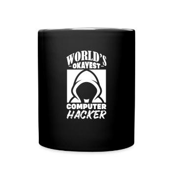 Hacker codeur ordinateur piratage cadeau - Mug uni - noir - Devant