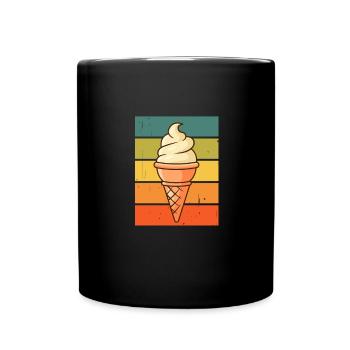 Crème glacée Crème glacée Crème glacée Cadeau d’été - Mug uni - noir - Devant