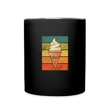 Eiscreme - Tasse einfarbig - Schwarz - Vorne