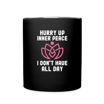Méditation méditer Zen Yoga cadeau - Mug uni - noir - Devant