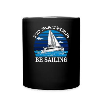 Sailor Voilier Voilier Voilier Yacht à voile - Mug uni - noir - Devant
