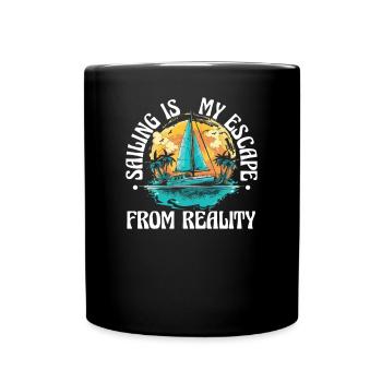Sailor Voilier Voilier Voilier Yacht à voile - Mug uni - noir - Devant