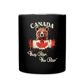 Canadian Adventure with Bears - Full Colour Mug - black - Front