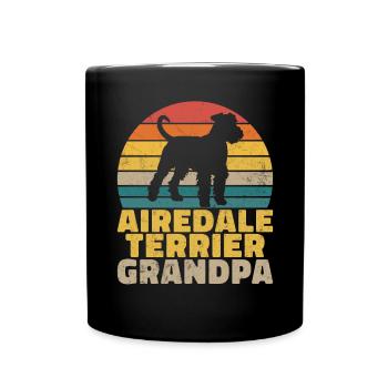 Airedale Terrier Gifts - Tasse einfarbig - Schwarz - Vorne